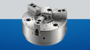 ロックバルブで安心安全な高速複合加工を実現！シリンダ内蔵高速パワーチャック「HRS08」